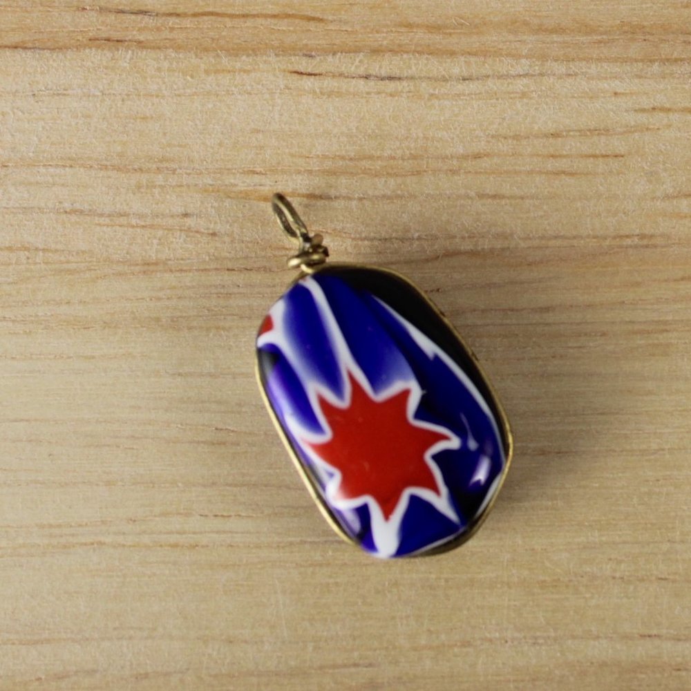 Vintage Millefiori Star Pendant